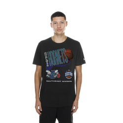 Men's - New Era Hornets Buzz City Throwback T-Shirt - Black