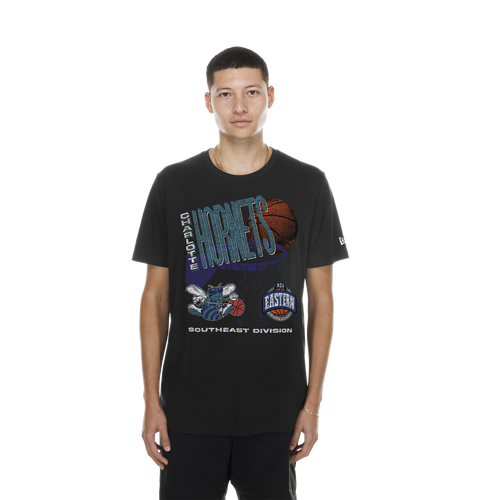New Era Mens Charlotte Hornets Hornets Buzz City Throwback T-Shirt - - Black