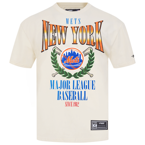MENS - Pro Standard Mets Around The World CJ Drop Shoulder T-Shirt - Eggshell/Multi
