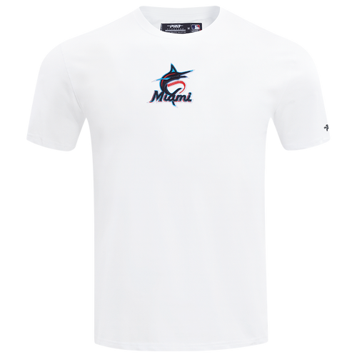  - Pro Standard Marlins Classic DS T-Shirt - White/Black