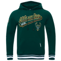 Pro Standard BUCKS SCRIPT TAIL RIB FLC PO HOODIE - Pro Standard Forest Green