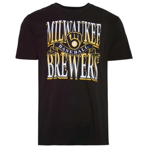 New Era Mens Milwaukee Brewers Brewers Short Sleeve T-Shirt - - Black