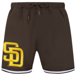 Men's - Pro Standard Padres Mesh Basketball Shorts - Brown/Multi
