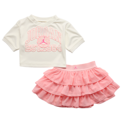 Girls' Infant - Jordan Jersey Tutu Set - White/Pink