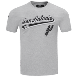 Men's - Pro Standard SPURS SCRIPT TAIL SJ TEE - Heather Grey