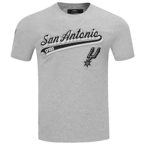 MENS - Pro Standard SPURS SCRIPT TAIL SJ TEE - Heather Grey