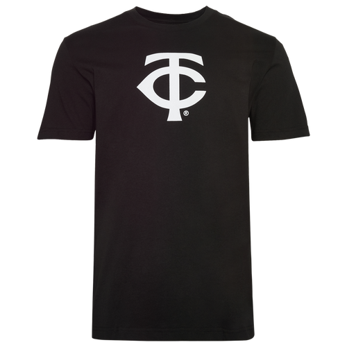 New Era Mens Minnesota Twins Twins Primary Logo T-Shirt - - Black / White