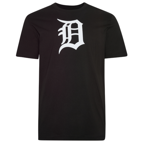 New Era Mens Detroit Tigers Tigers Primary Logo T-Shirt - - Black / White