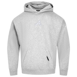Men's - Pro Standard Braves Classic DS PO Hoodie - Grey/White