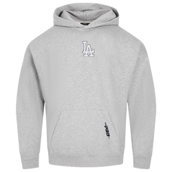 Men's - Pro Standard Dodgers Classic DS PO Hoodie - Grey/White