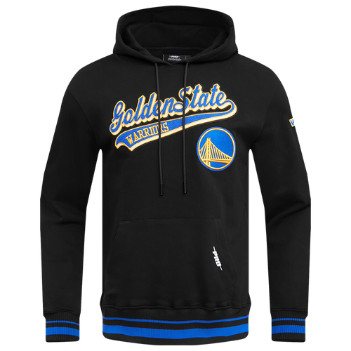 MENS - Pro Standard WARRIORS SCRIPT TAIL RIB FLC PO HOODIE - Black/Royal Blue