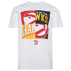 Men's - New Era Hawks Mixed Logo T-Shirt - White/Multi