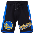 Pro Standard WARRIORS SCRIPT TAIL DK 2.0 SHORT - Pro Standard Royal Blue/Black