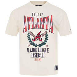 Men's - Pro Standard Braves Around The World CJ Drop Shoulder T-Shirt - Eggshell/Multi