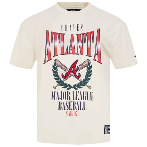 MENS - Pro Standard Braves Around The World CJ Drop Shoulder T-Shirt - Eggshell/Multi