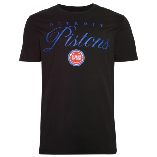 New Era Mens Detroit Pistons Pistons Script Logo T-Shirt - - Black