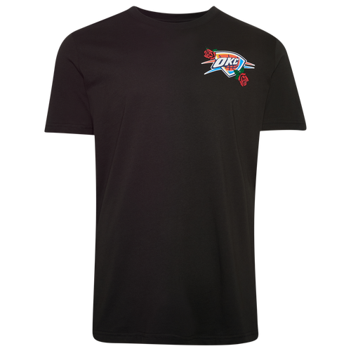 New Era Mens NBA Oklahoma City Thunder Rose T-Shirt - - Black
