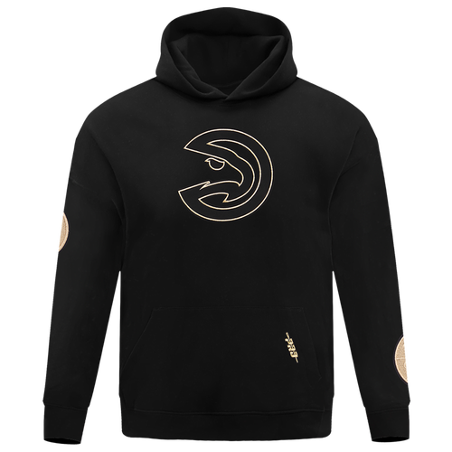 

Pro Standard Mens Atlanta Hawks Pro Standard Hawks B&G Drop Shoulder Hoodie - Mens Black/Gold Size L