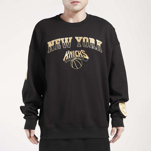 

Pro Standard Mens New York Knicks Pro Standard Knicks B&G Drop Shoulder Crew - Mens Black/Gold Size S