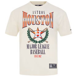 Men's - Pro Standard Astros Around The World CJ Drop Shoulder T-Shirt - Eggshell/Multi