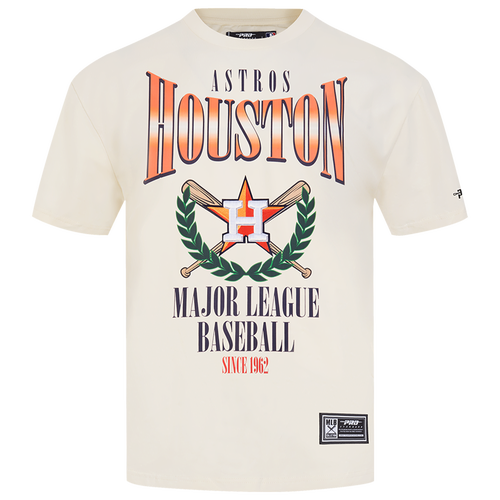 MENS - Pro Standard Astros Around The World CJ Drop Shoulder T-Shirt - Eggshell/Multi
