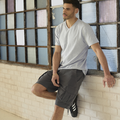 Shop Csg Mens  Essential Cargo Shorts In Gray