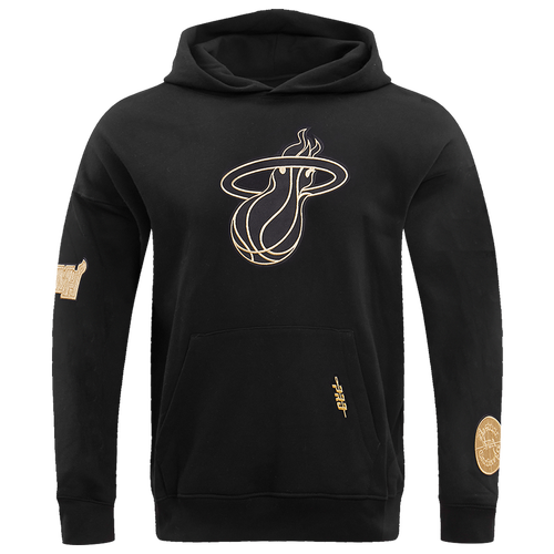 Pro Standard Mens Miami Heat  Heat B&g Drop Shoulder Hoodie In Black/gold