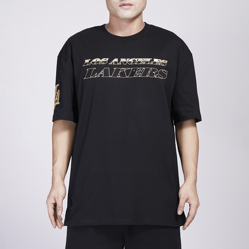 

Pro Standard Mens Los Angeles Lakers Pro Standard Lakers B&G Drop Shoulder T-Shirt - Mens Black/Gold Size L