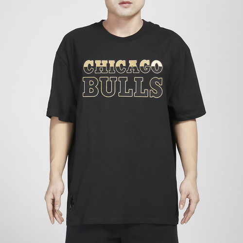 

Pro Standard Mens Chicago Bulls Pro Standard Bulls B&G Drop Shoulder T-Shirt - Mens Black/Gold Size XL