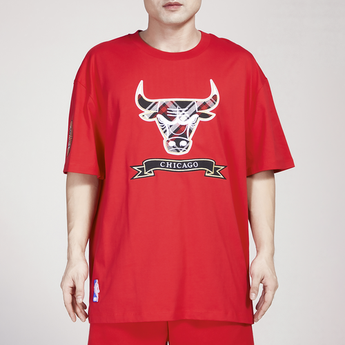 

Pro Standard Mens Chicago Bulls Pro Standard Bulls Pro Prep Drop Shoulder T-Shirt - Mens Red/Red Size L