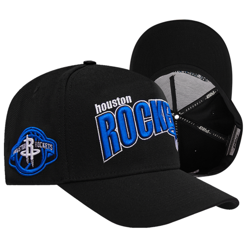 

Pro Standard Mens Pro Standard Rockets Royalty Curved Brim Snapback - Mens Black/Black Size One Size