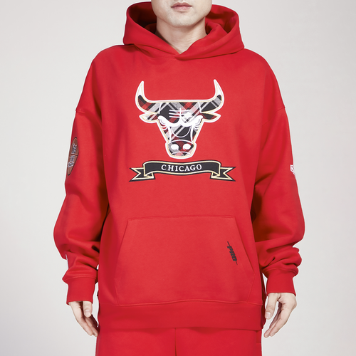 

Pro Standard Mens Chicago Bulls Pro Standard Bulls Pro Prep Drop Shoulder Hoodie - Mens Red/Red Size S