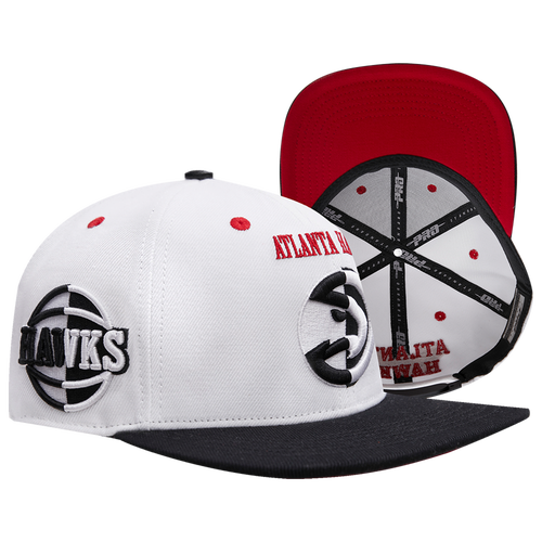 

Pro Standard Mens Atlanta Hawks Pro Standard Hawks Scarface Split Wool Snapback - Mens White/Black Size One Size