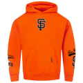 Pro Standard Giants Living Large Drop Shoulder PO Hoodie - Pro Standard Orange/Black