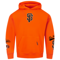 Men's - Pro Standard Giants Living Large Drop Shoulder PO Hoodie - Orange/Black