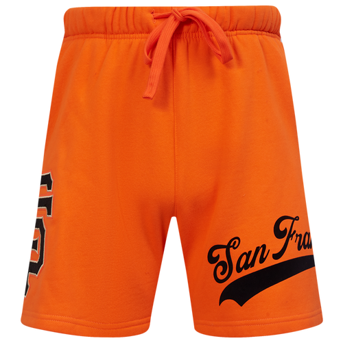  - Pro Standard Giants Living Large Fleece Shorts - Orange/Black