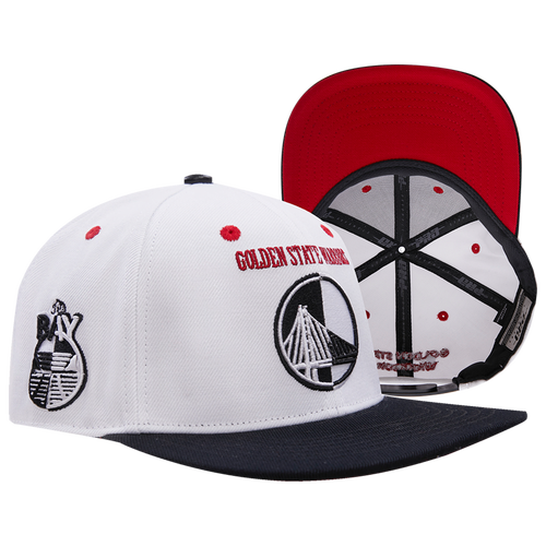 

Pro Standard Mens Golden State Warriors Pro Standard Warriors Scarface Split Wool Snapback - Mens White/Black Size One Size