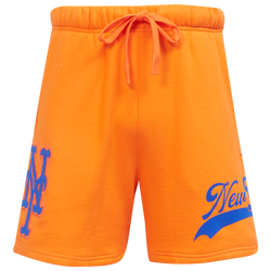 Men's - Pro Standard Mets Living Large Fleece Shorts - Blue/Orange