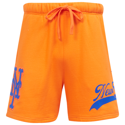  - Pro Standard Mets Living Large Fleece Shorts - Blue/Orange