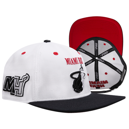 

Pro Standard Mens Miami Heat Pro Standard Heat Scarface Split Wool Snapback - Mens White/Black Size One Size