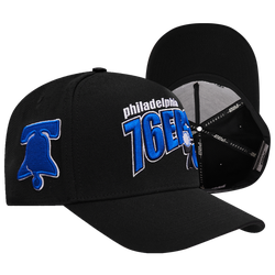 Men's - Pro Standard 76ers Royalty Curved Brim Snapback - Black/Black