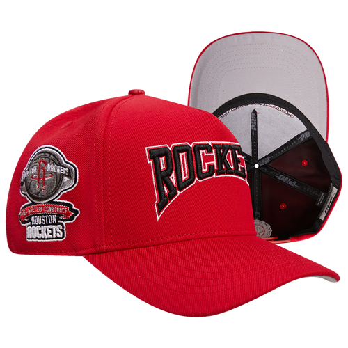 

Pro Standard Mens Pro Standard Rockets Crest Emblem Flatbrim Snapback - Mens Red/Red Size One Size