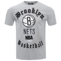 Pro Standard NETS OLD ENGLISH SJ TEE - Pro Standard Heather Grey