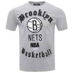 Men's - Pro Standard NETS OLD ENGLISH SJ TEE - Heather Grey