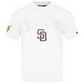 Pro Standard Padres Living Large CJ Drop Shoulder T-Shirt - Pro Standard White/Yellow Brown