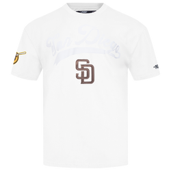 Men's - Pro Standard Padres Living Large CJ Drop Shoulder T-Shirt - White/Yellow/Brown