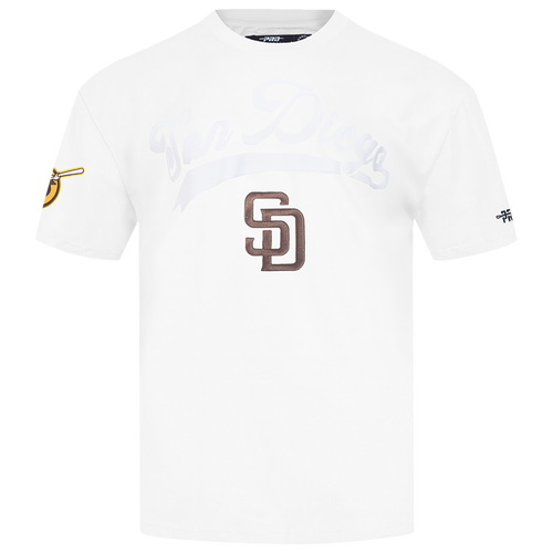  - Pro Standard Padres Living Large CJ Drop Shoulder T-Shirt - White/Yellow Brown