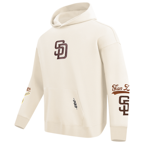  - Pro Standard Padres Living Large Drop Shoulder PO Hoodie - Brown/Yellow