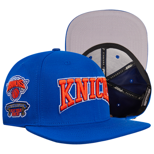 

Pro Standard Mens Pro Standard Knicks Crest Emblem Flatbrim Snapback - Mens Blue/Blue Size One Size