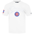 Pro Standard Cubs Living Large CJ Drop Shoulder T-Shirt - Pro Standard White/Red Blue